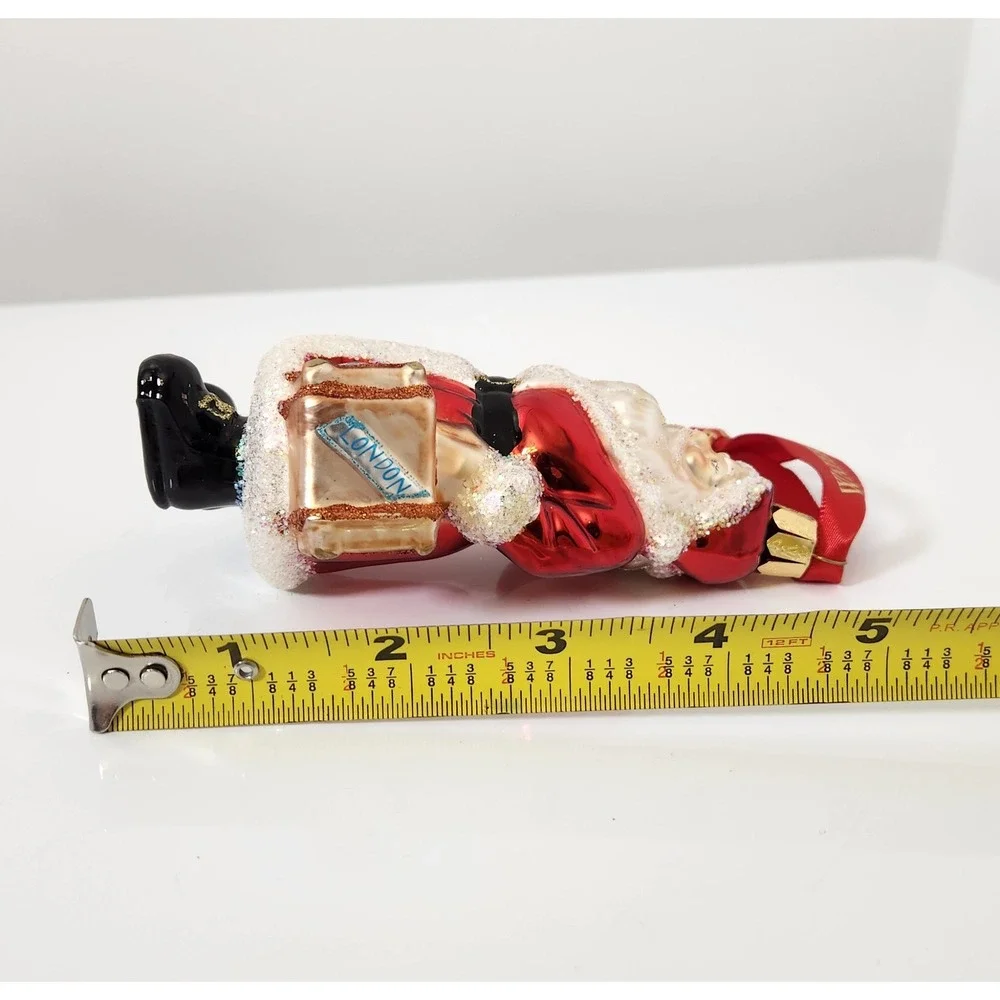 Waterford Holiday Traveling Santa London Glass Heirloom Christmas Ornament‎